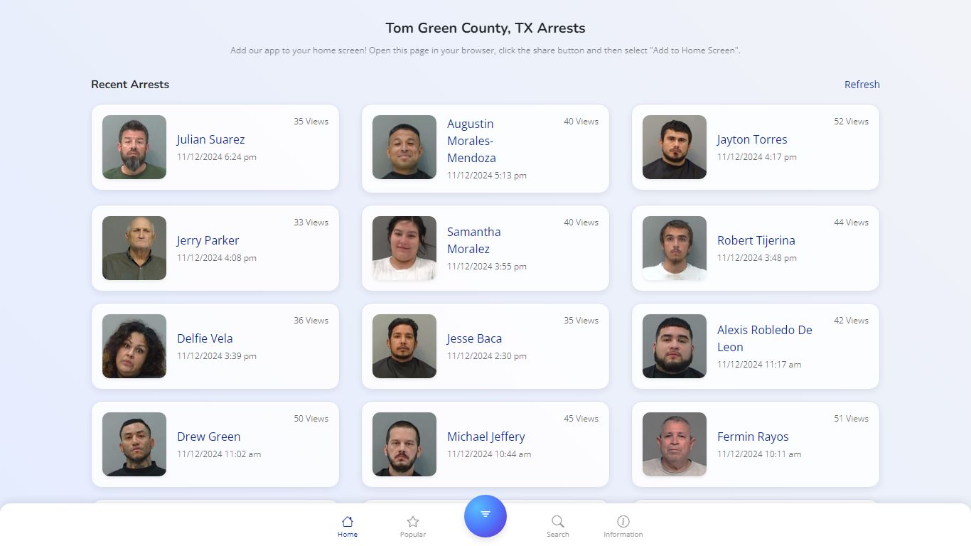 Tom Green County, TX Arrests - Public Jail Records