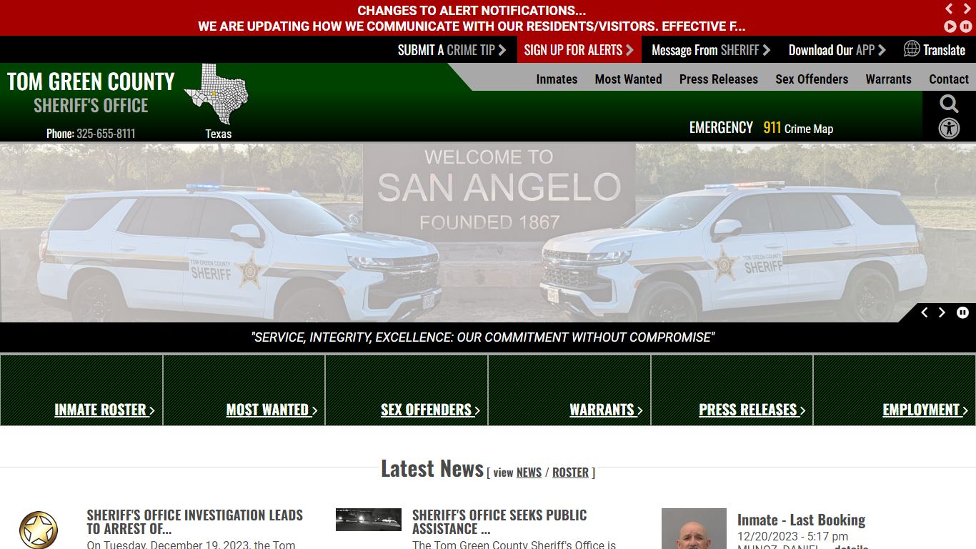 Inmate Roster (506) - Tom Green County Sheriff