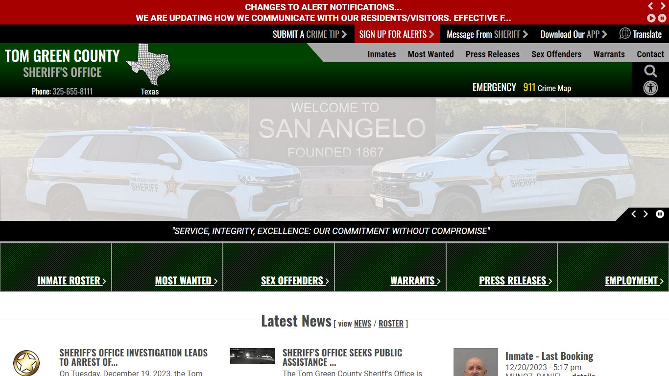 Inmate Roster (503) - Tom Green County Sheriff